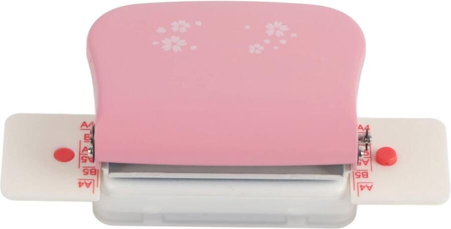 Allecto Binding Machine Handmatige Binding Multifunctionele 6 Gat Boekbindmachine Roze Comb Binding Machine Ideaal voor Thuis en Kantoo