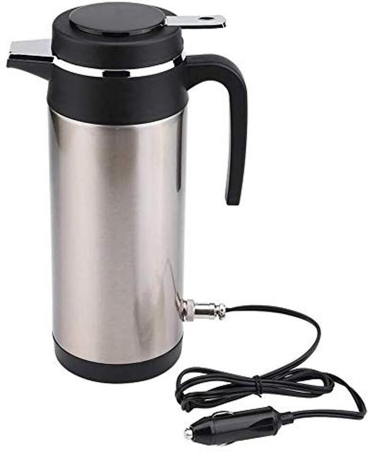 Allecto Bouilloire pour voiture Waterkoker voor onderweg Draagbaar en veilig Roestvrij staal Perfect voor reizen Capaciteit 1200 ml