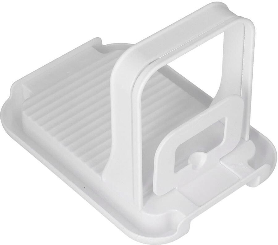 Allecto Broodsnijmachine Opvouwbare Broodsnijgids Draagbaar en Inklapbaar Wit Brood en Bagels Handmatig Snijden Geschikt voor Brood e