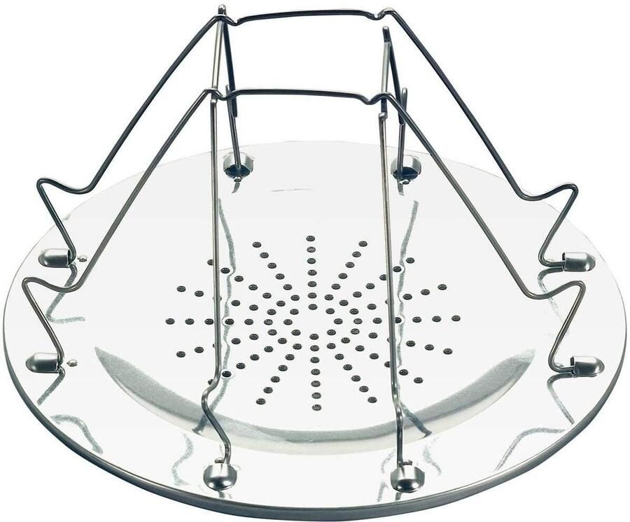 Allecto Campingbroodrooster Gasfornuis broodrooster Roestvrij staal voor 4 sneden toast Ideaal voor kamperen Handig voor toast Geschikt