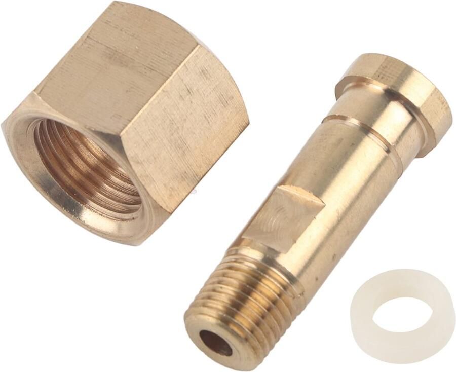 Allecto CGA-320 Connector Nipple Corrosiebestendig Klein Hoogwaardige Brass Voor CO2 Regulator Met Waser