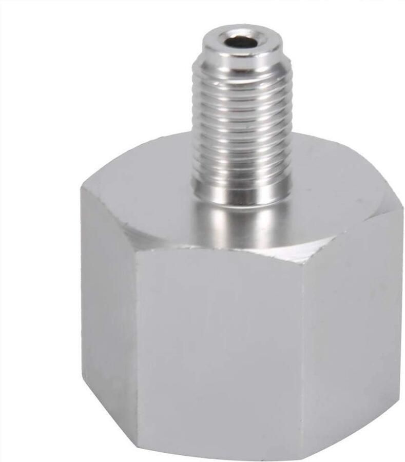 Allecto CO2-adapter Mini Homebrew Bier Duurzaam en sterk Zilver Handmatig Voor Corny Kegs Geschikt voor bierbereiding