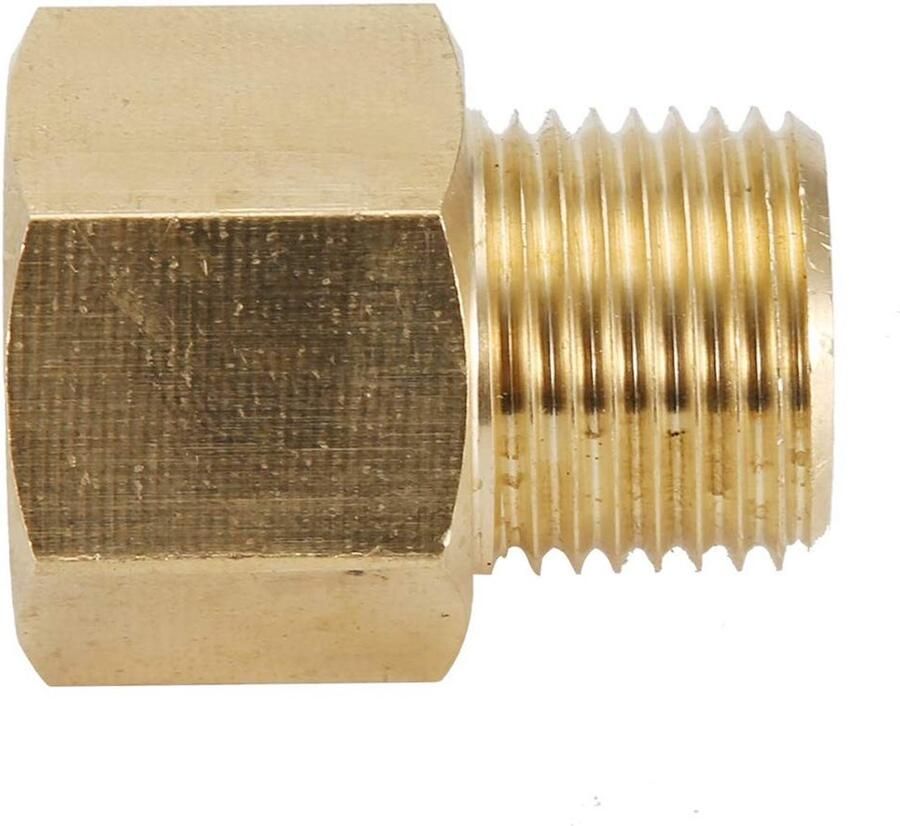 Allecto CO2 Cilinder Tank Adapter Messing Connector Geschikt voor W21.8 en CGA320 Handig voor Gasgebruik Compact en Lichtgewicht