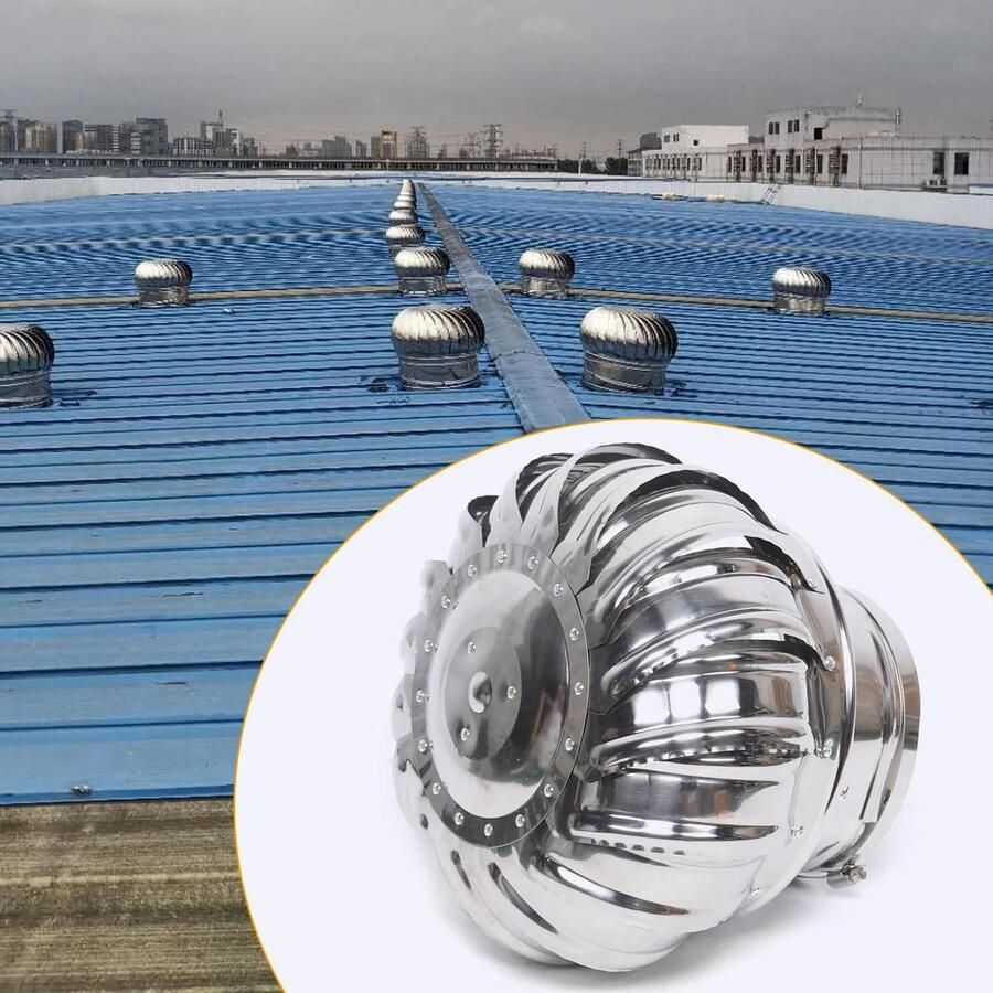 Allecto Dakventilator Roestvrijstalen Draaibare kogelkop Diameter 160 mm Dakventilatie Windturbine Geschikt voor afzuigkap Roestvrijstaal AliExpress 13
