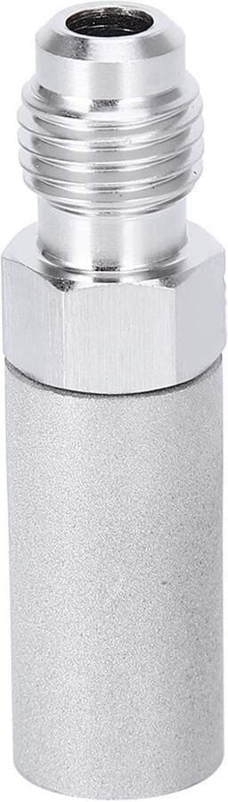 Dailygoody Diffusie Zuurstofsteen Bierbrouwaccessoires 316 Roestvrij Staal Zilver Carbonaatsteen Thuisbrouwen 1 4 Inch