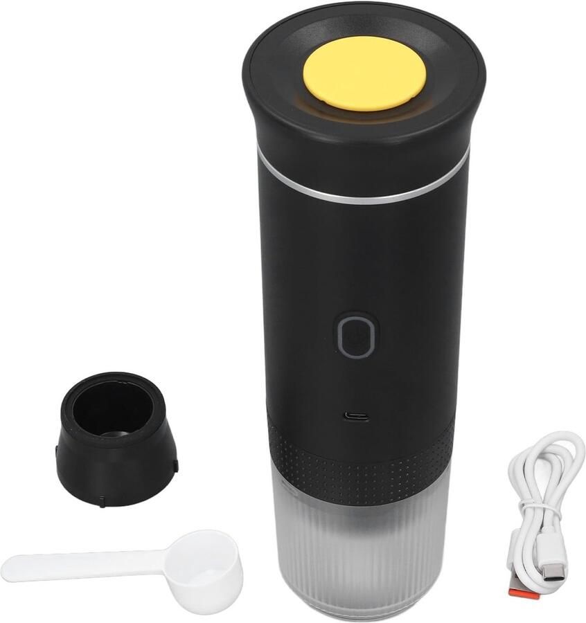 Allecto Draagbare Espressomachine Elektrisch Reis-expressoapparaat Oplaadbaar Mini-koffiezetapparaat 120 Ml Zelfverwarmend Geschikt voo