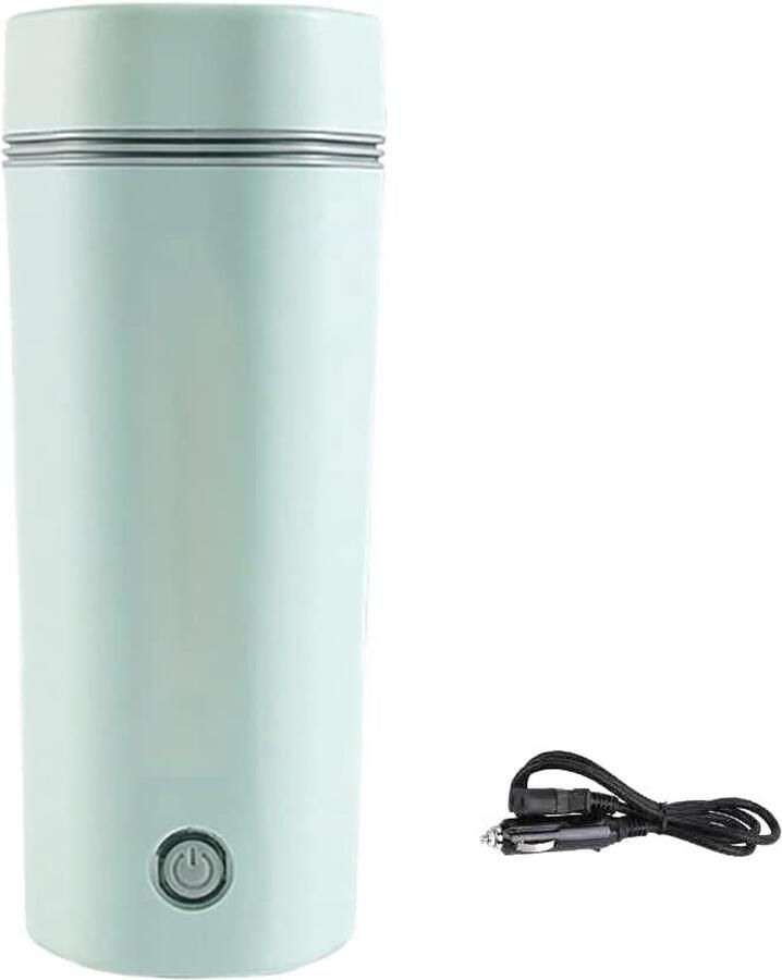 Allecto Draagbare Reis Waterkoker Elektrische Waterkoker voor Auto Groen 12V Sigarettenaansteker Ideaal voor onderweg 350ml Inhoud