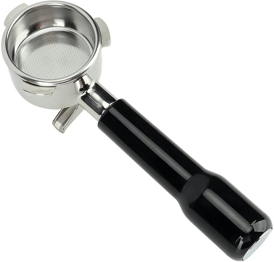 Allecto Dubbele Stroom RVS Portafilter 54mm Geschikt voor Koffiemachine Zwart Koffiezetaccessoire Hoogwaardige Kwaliteit Profession