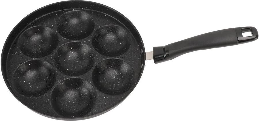 Allecto Eierpan 7 Holes Makkelijk te reinigen 26 cm Anti-aanbaklaag Ideaal voor omeletten en pannenkoeken Geschikt voor ontbijt