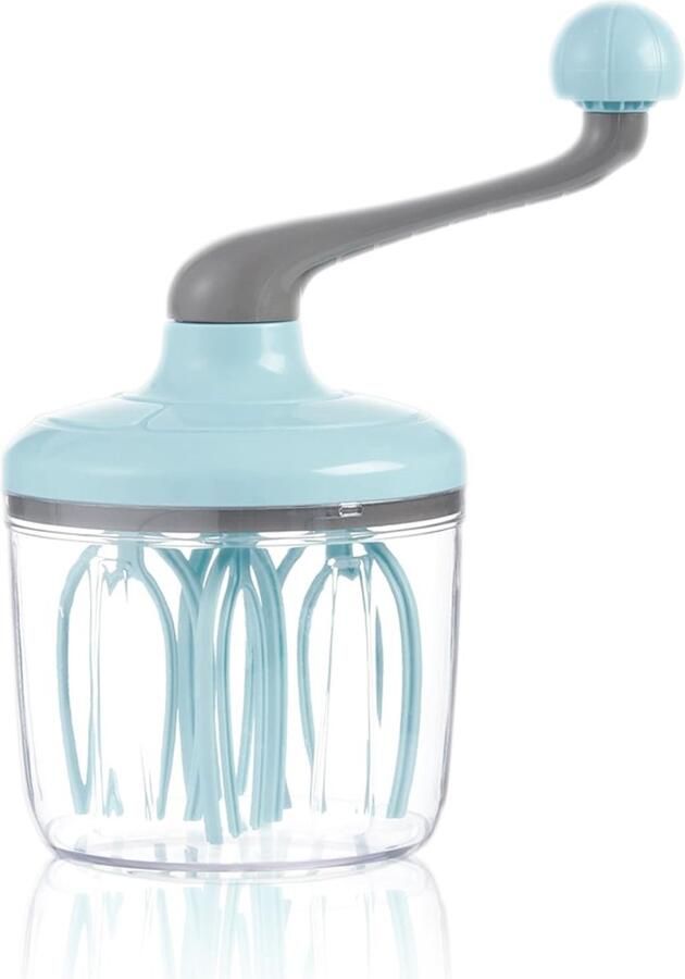 Allecto Eiklopper Handslinger Handmixers met kom Eenvoudig in gebruik Turquoise Geschikt voor room en eiwit Ideaal voor milkshakes Pe