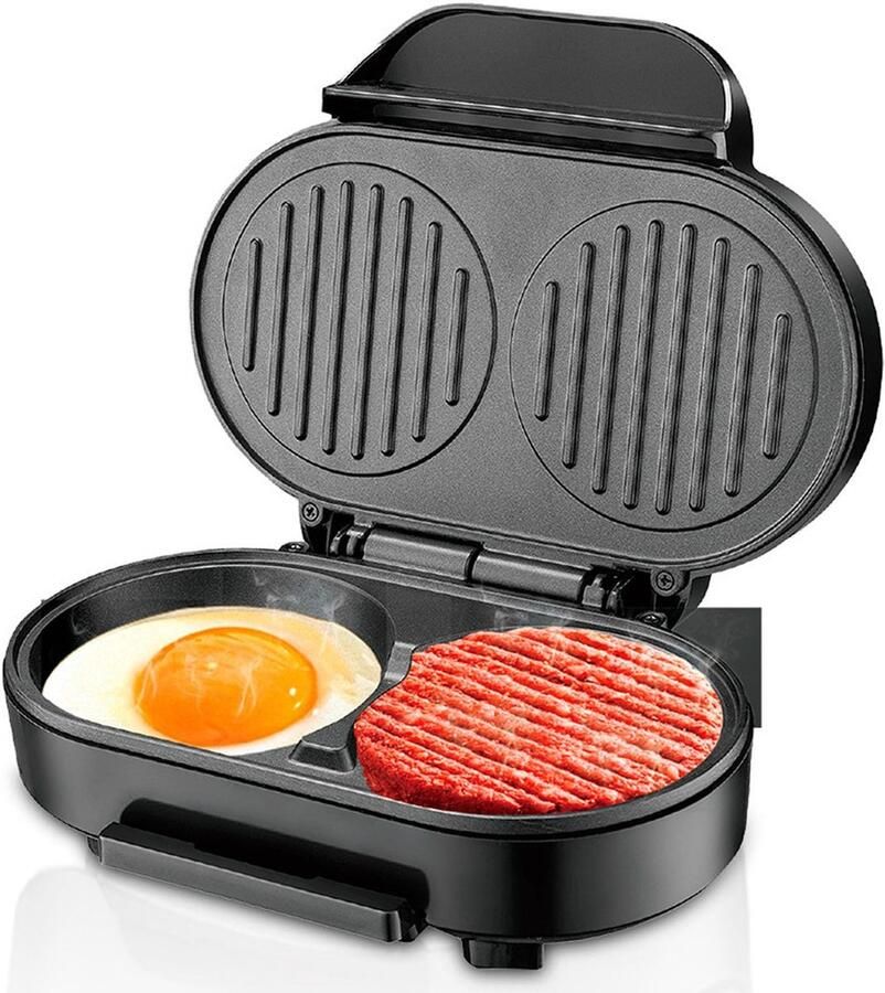 Allecto Electric Breakfast Machine Multifunctionele Eieren Maker Compact en Draagbaar Ideaal voor Ontbijt Aluminium Verwarmingsplaat Ge