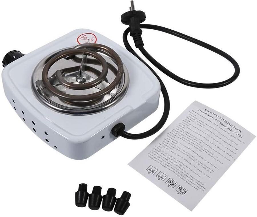 Allecto Elektrische Kookplaat 500 W Compact en Lichtgewicht Wit Verwarmingsplaat voor Thuis Geschikt voor Koffie en Soep