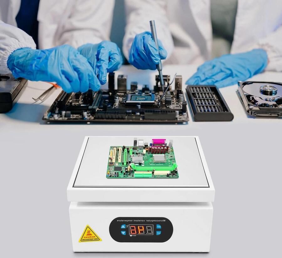 Allecto Elektrische Kookplaat Microcomputer 700W 20x20cm Voorverwarmen Lasser Hete Plaat PCB Telefoon Scherm Reparatie Geschikt voor Zwart Model AliExpress 1420