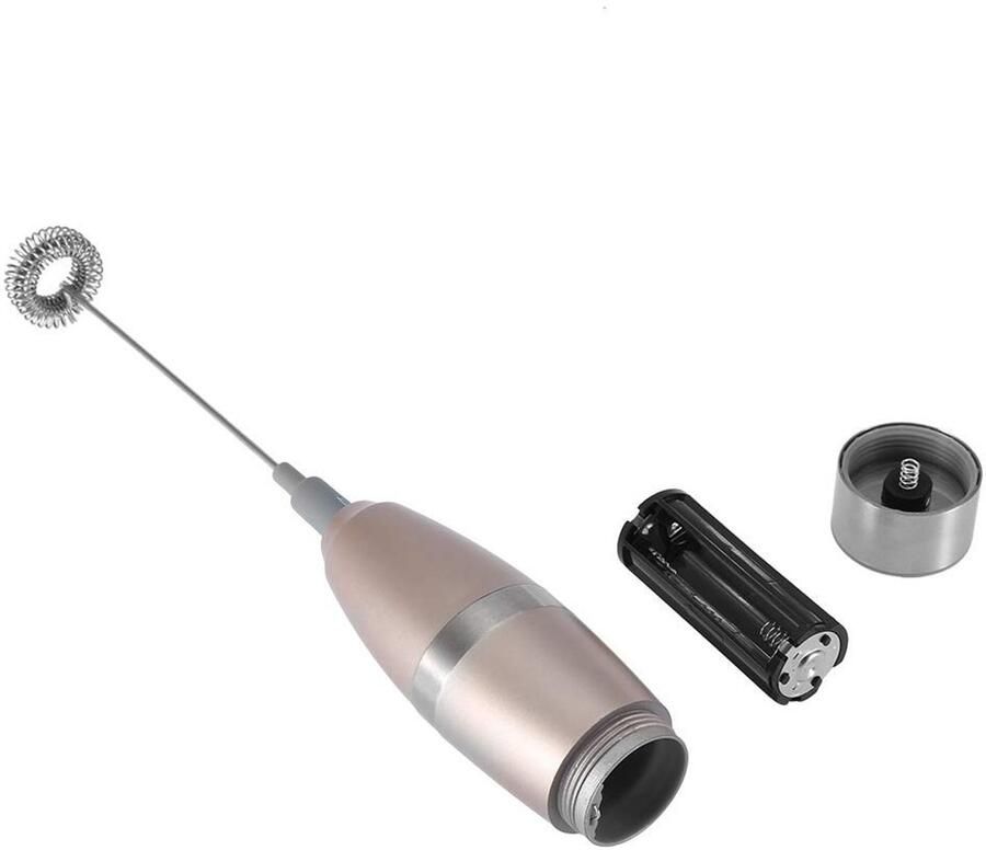 Allecto Elektrische melkopschuimer Snelle handschuimmaker Draagbaar en lichtgewicht Roestvrijstaal Voor lattes en cappuccino's Ideaal v