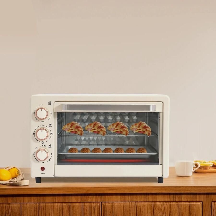 Allecto Elektrische oven 1000 W Verstelbare temperatuur Veiligheidsfuncties Efficiënt koken Kleine ruimtes Zwart en zilver