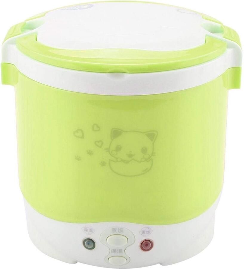 Allecto Elektrische Rijstkoker Draagbare Rijstkoker Multifunctioneel Groen Stoomkoker Voor Koken Soep en Stoofschotels