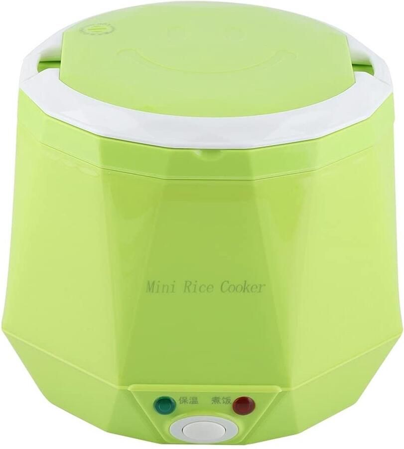 Allecto Elektrische Rijstkoker Multifunctionele Stoomboot Draagbaar Groen Ideaal voor Outdoor 1.6 Liter