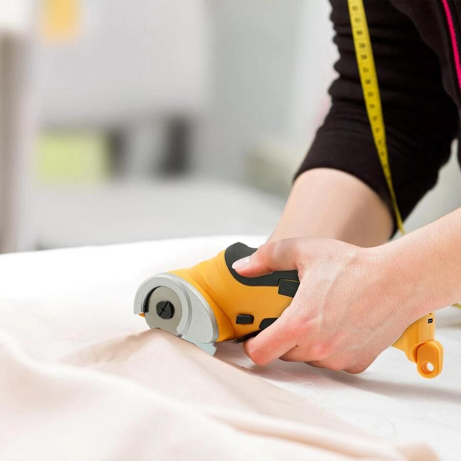 Allecto Elektrische Stofsnijmachine Snijmachine 300r Min Draagbaar 21cm Snijcapaciteit Stoffenschaar Stofknipper Kleding Blauw AliExpress 15