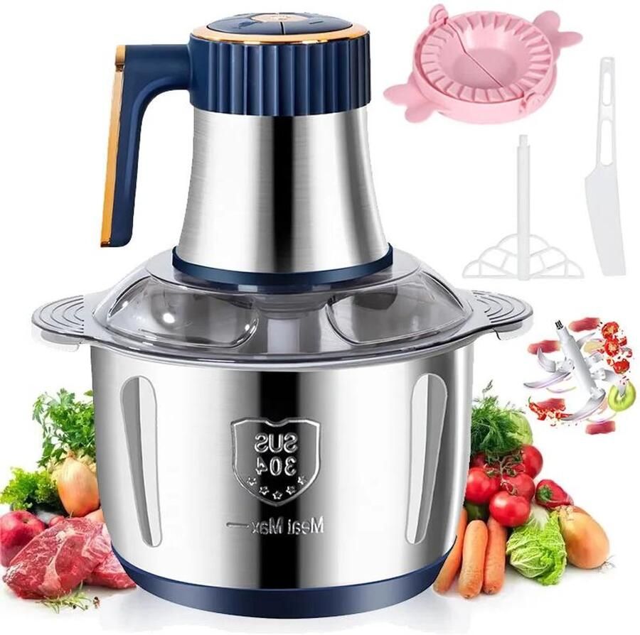 Allecto Elektrische Vleesmolens Roestvrij Staal Voedsel Crusher Multifunctionele Groentesnijder Chopper Vleesmolen Baby Keukenmachine RVS 5L Capaciteit Geschikt voor Thuisgebruik Zilver Zwart AliExpress 1501