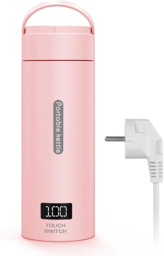 Allecto Elektrische waterkoker Mini waterkoker 380 ml Automatische uitschakeling Roestvrij staal Draagbare waterkoker Geschikt voor war