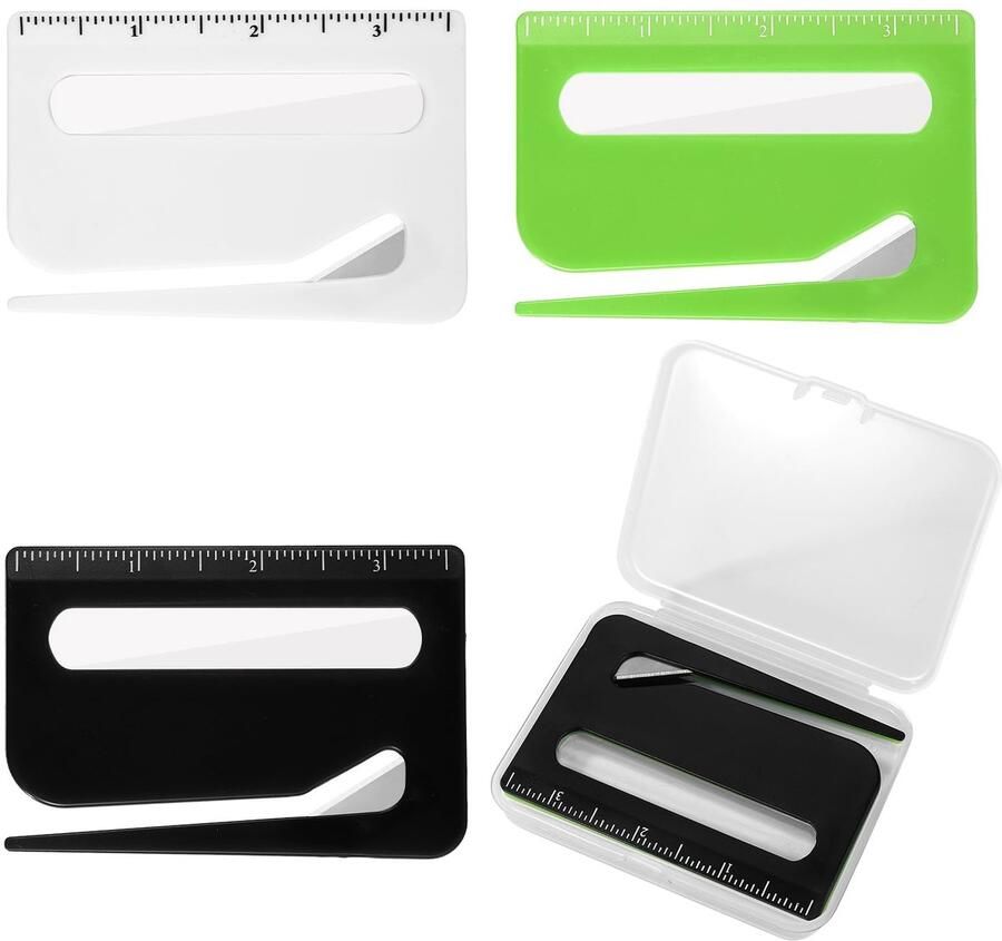 Allecto Envelopopener Kantoorbenodigdheden Multifunctioneel Zwart Groen Wit Snijmachine Opslag Thuis Kantoor Zwarte Groene Witte Mo