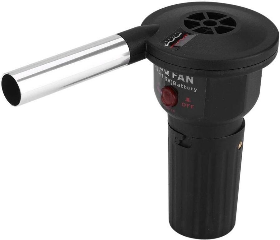 Allecto Fan Grill Blow Dryer Eenvoudig aansteken Zwart Blower Voor buitengebruik Batterij aangedreven
