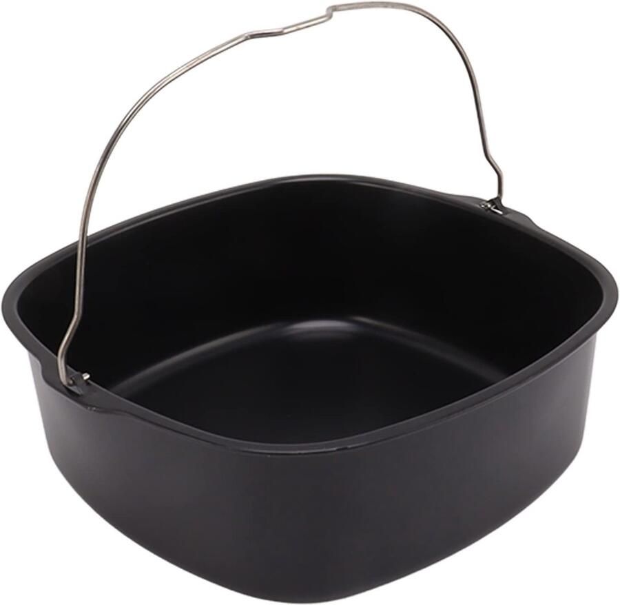 Allecto Friteuse Cake Pan Cake Accessoire Anti-aanbaklaag 7 inch Bakpan voor Airfryer Geschikt voor de meeste friteuses