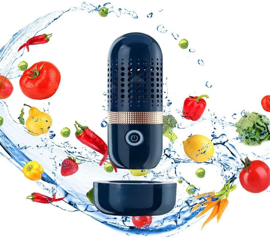 Allecto Fruit- en groentewasmachine Draagbaar USB-oplaadbaar Verwijdert pesticiden Handig voor fruit en groenten Voor een gezondere keu