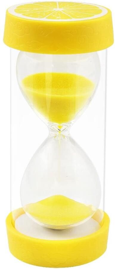 Allecto Fruit Hourglass Kleurige zandtimer Voor thuis en koken Citroen kleur Tijdmetingen Perfect voor focus en concentratie
