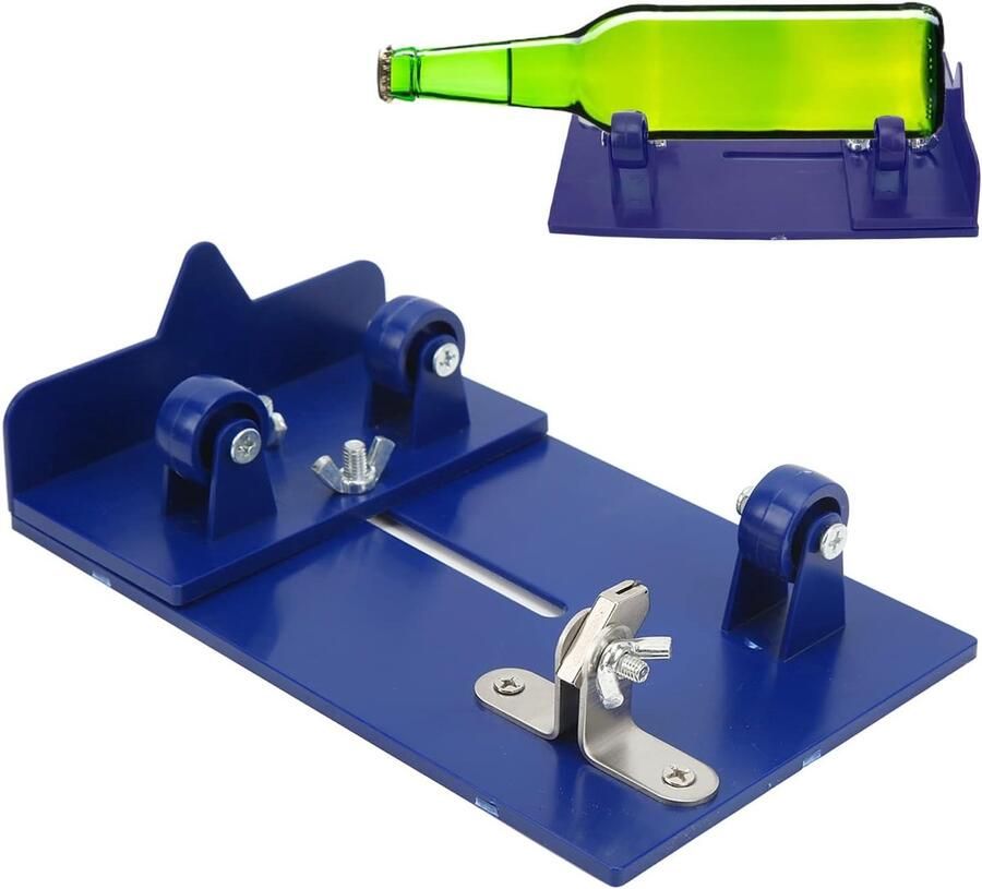 Allecto Glazen fles snijder DIY snijmachine kit Duurzaam snijgereedschap Blauw Snelle flesbewerking Geschikt voor wijnflessen Handig