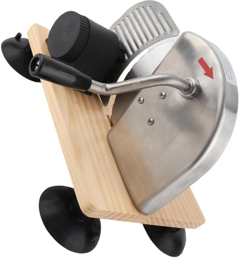 Allecto Handmatige Broodsnijder Verstelbare Dikte Voor Brood Fruit en Groenten Inclusief Bonus Schiller Ideaal voor Thuisgebruik Compac