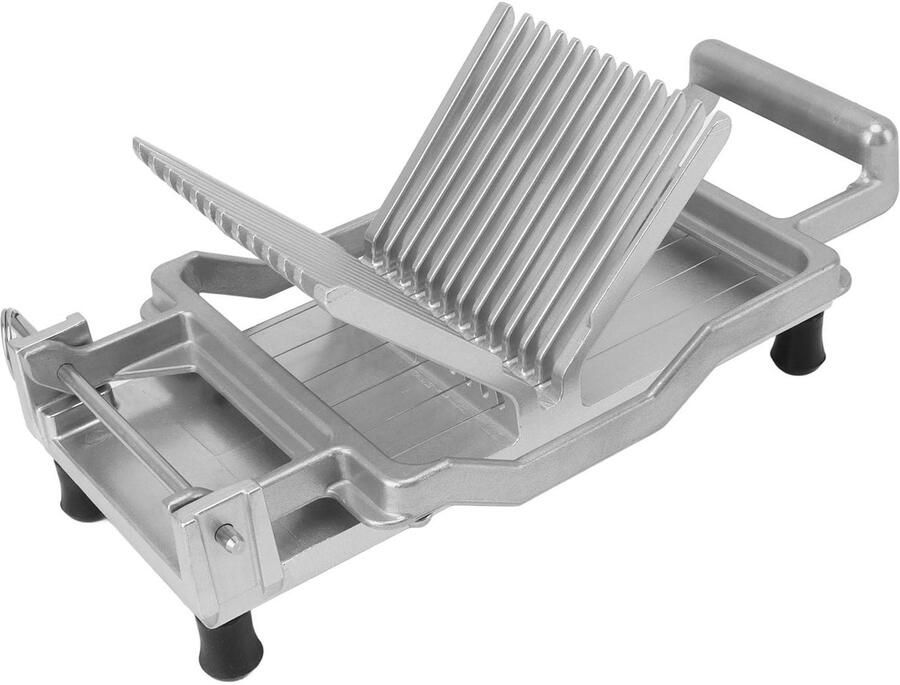 Allecto Handmatige Kaassnijder Draagbare Toastsnijder Verstelbare dikte Zilver Roestvrijstalen snijmachine Geschikt voor vlees Handhe