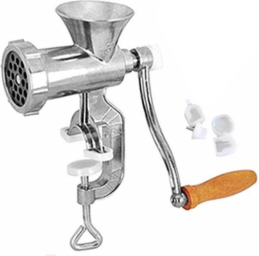 Allecto Handmatige Vleesmolen Vlees en Groente Malen Robuust en Veilig Groen Keuken Accessoire Handmatig 560 Gram