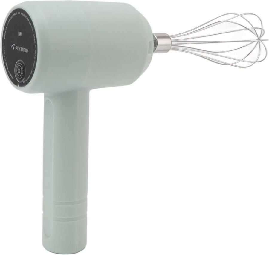 Allecto Handmelkopschuimer Elektrische Handmixer Draadloos en Oplaadbaar Lichtcyaan Voor Bakken en Koken Geschikt voor Eierscheiden en