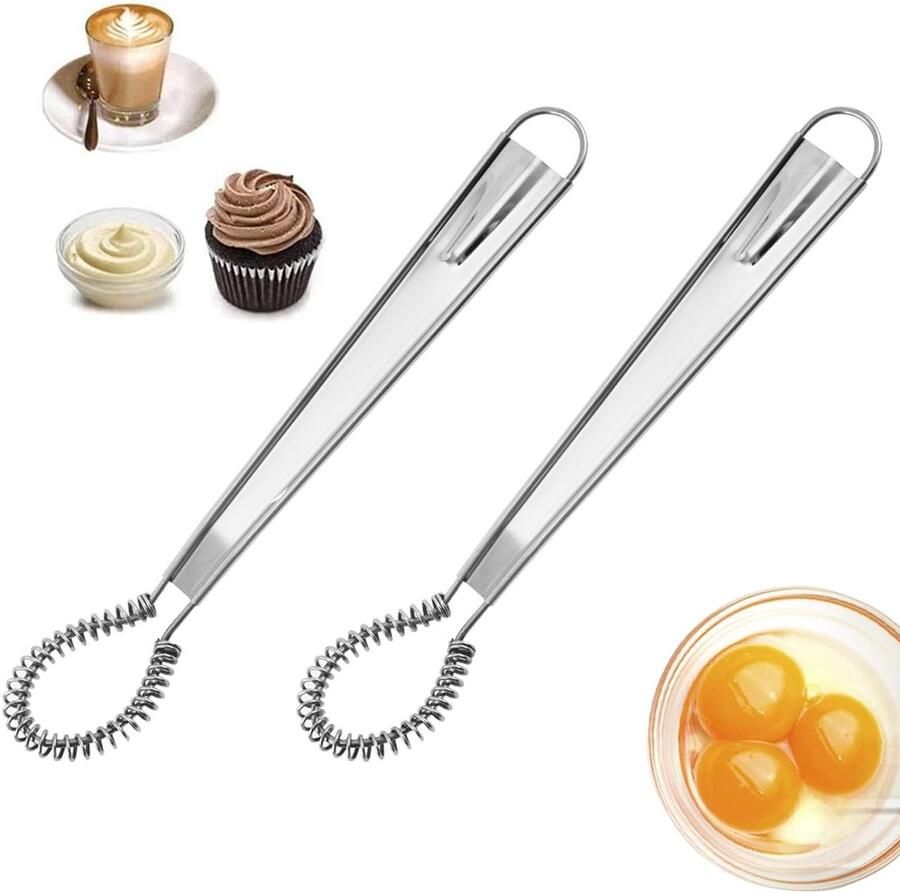 Allecto Handmixer Gardes Roterend Roestvrij staal Menggereedschap Voor koken en bakken 30 5 cm + 25 4 cm