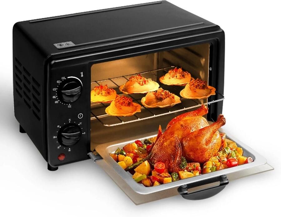 Allecto Heteluchtfriteuse Multifunctioneel 13 liter Elektrische bakoven Huishoudelijk Mini formaat 700W Kijkvenster AliExpress 6