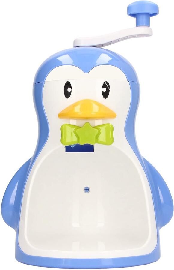 Allecto IJsmachine Sneeuw Handmatig Draagbaar Pinguïn Shaved Ice Machine Hand Crank Thuis en buiten Blauw Snow Cone Maker Ice