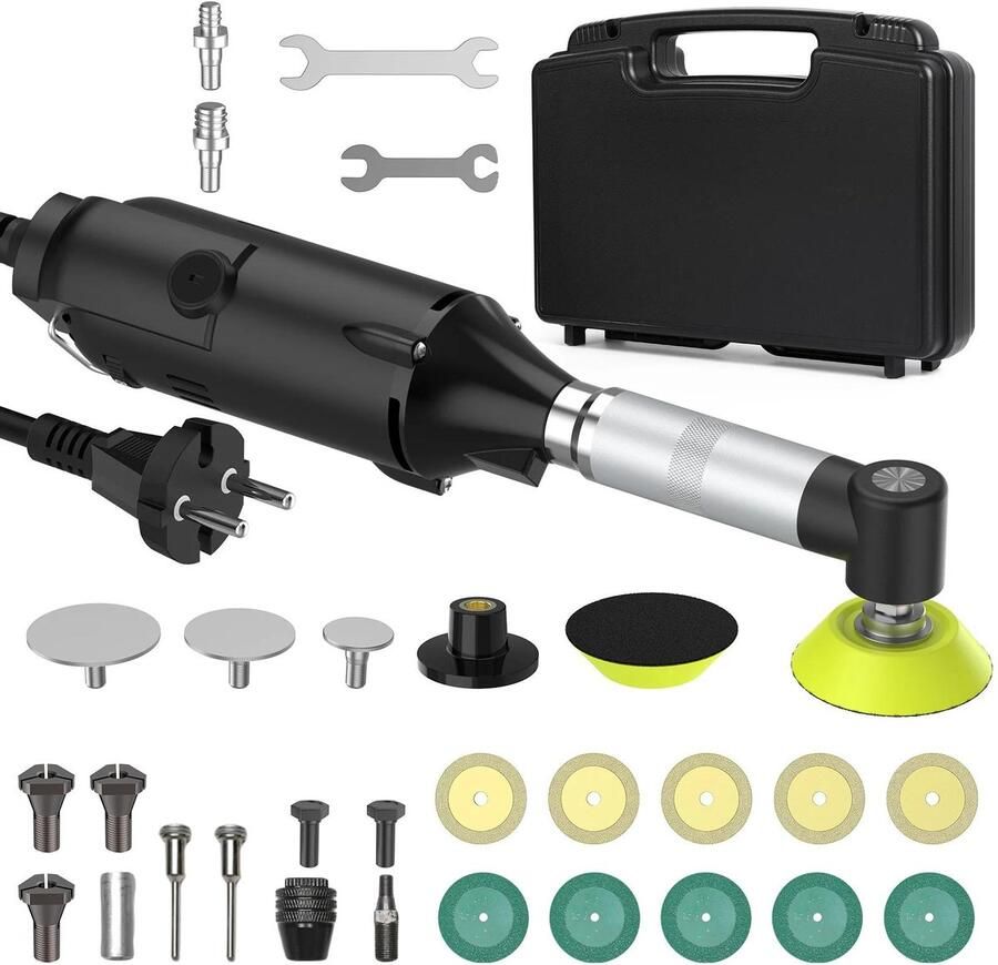 Allecto Keramische tegel schoonmaak- en slijpmachine Elektrische naadreiniger Hoekpolijstmachine 350W 6 snelheden Snijmachine Schuurmachine Geschikt voor tegels Zwart model AliExpress 1420