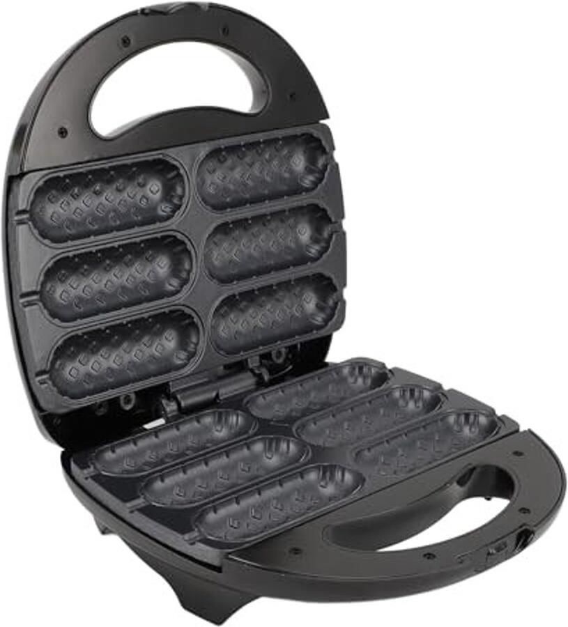 Allecto Maïshondenwafelmaker Wafelstick Maker Snelle Verwarming Zwart Hotdog Machine Eenvoudig Schoon te Maken Geschikt voor Feest en