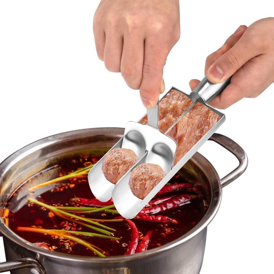 Allecto Meatball Maker Creatief Keuken Gereedschap RVS No Stick DIY Vleeskroket Maker Eenvoudig en Handig Geschikt voor Thuis Koken D