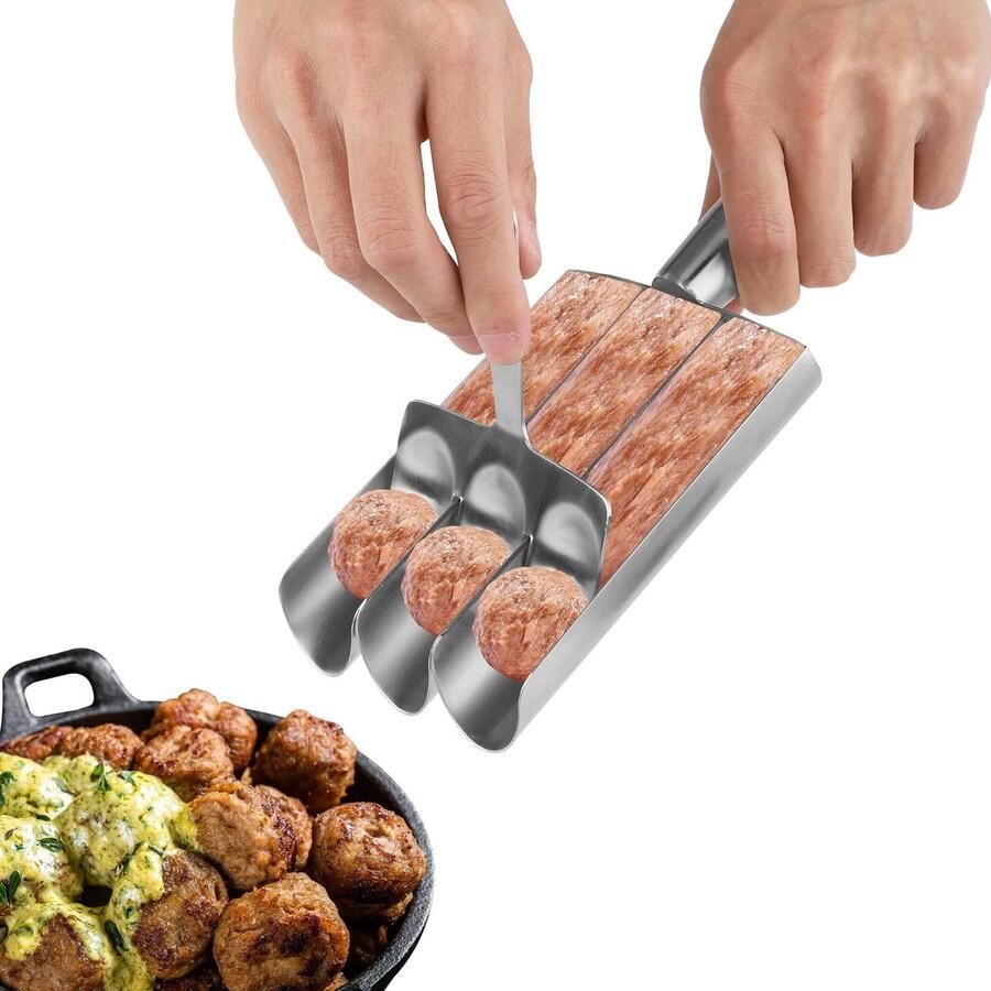 Allecto Meatball Maker Creatieve Keuken Handmatige Meatball Maker Drie Tubes Snel en Eenvoudig Geschikt voor Koken Kleur en Formaat
