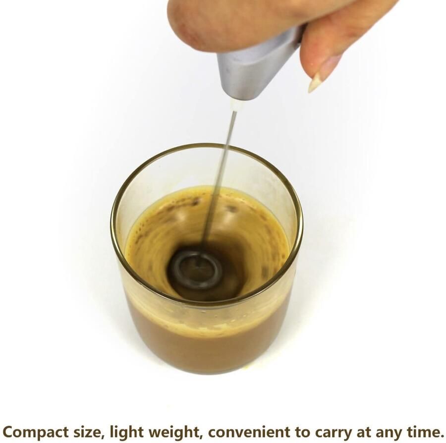 Allecto Melkopschuimer Koffie Draagbaar Mini Elektrische Klop Koffiemixer Thuis Bakkerij Keuken Mixer Melkshake Batterij Gevoed Roe