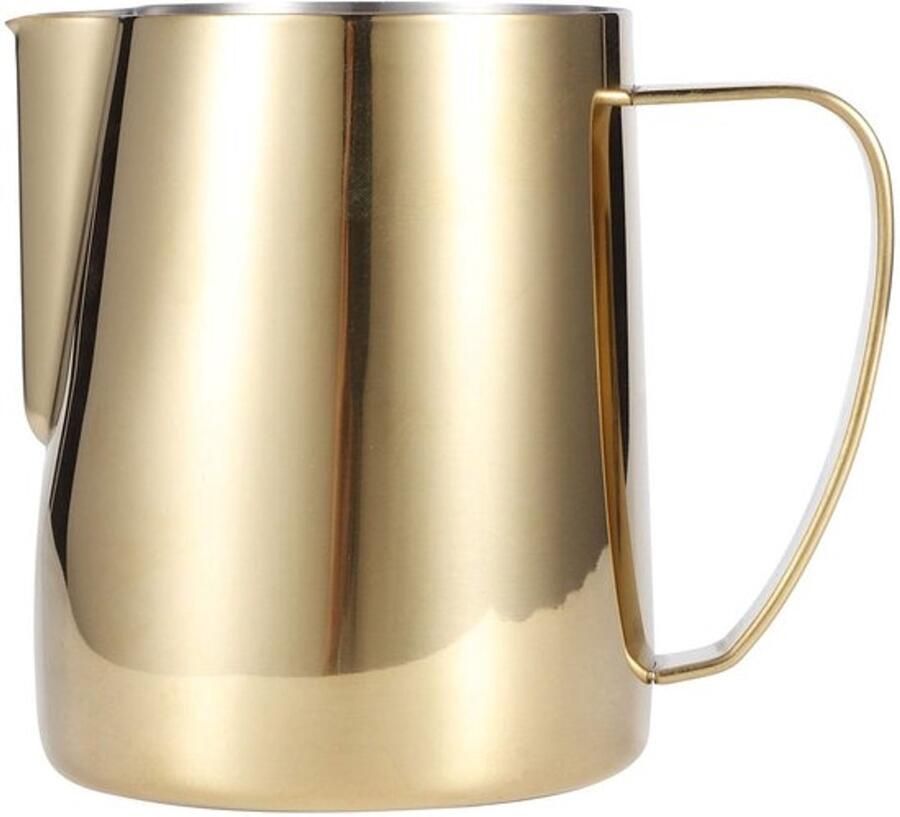 Allecto Stainless Steel Melkopschuimer Goud 600ml voor Cappuccino