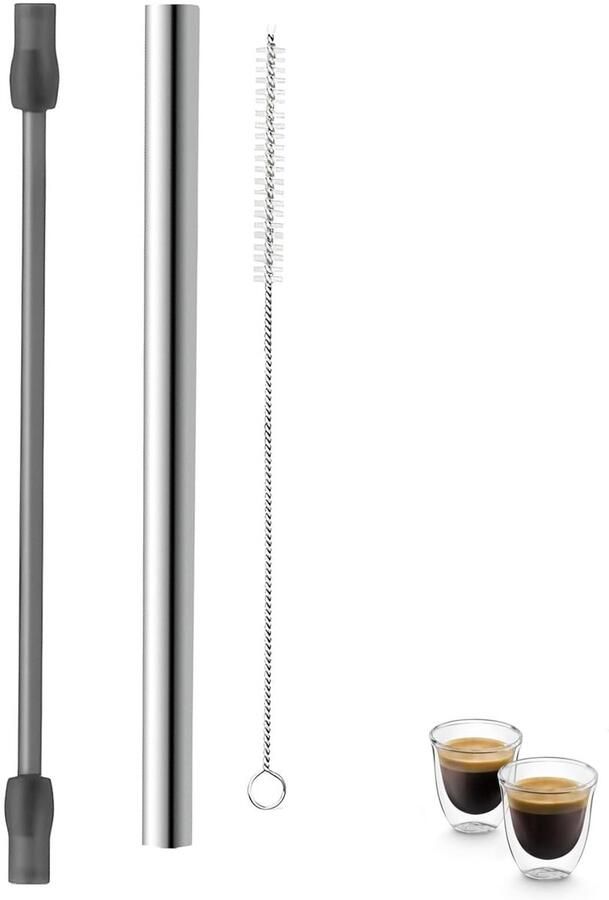 Allecto Melkslang voor koffiezetapparaat Duurzaam en flexibel Donkergrijs Melkslang set Perfect voor koffieliefhebbers Gesc