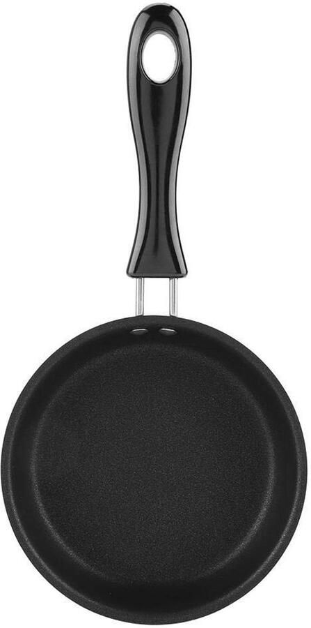 Allecto Mini Casserole Eieren Koken Ergonomisch Ontwerp Zwart Omelette Pot Ideaal voor Kleine Maaltijden 12 cm