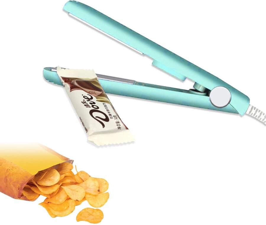 Allecto Mini Thermal Sealer Plastic Bag Sealer Compact en handzaam Blauw Ideaal voor snacks Eenvoudig in gebruik Geschikt voor thuisg