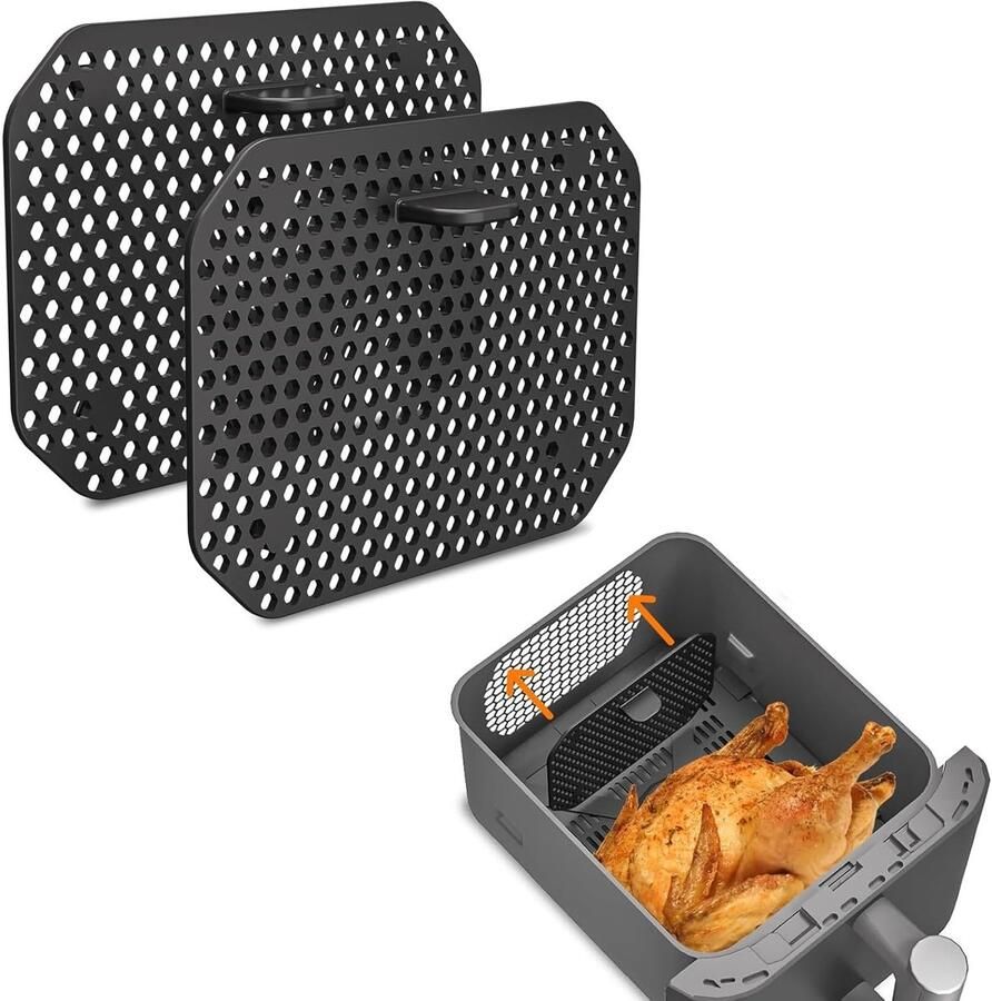 Allecto Pack van 2 Silicone Splash Guards voor Ninja Airfryer SL400EU en SL300EU
