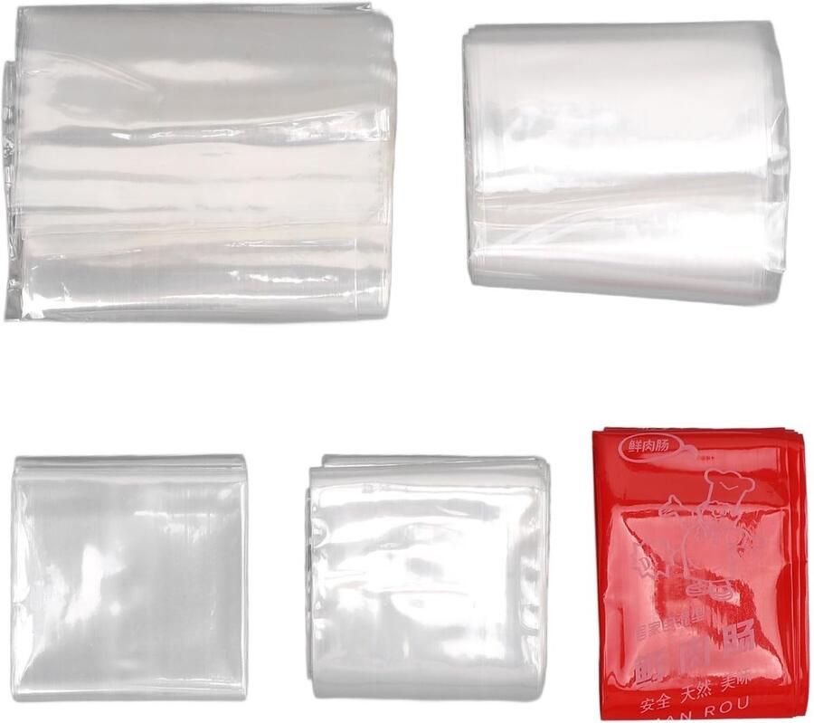 Allecto Plastic Worst Darmen Hittebestendig Voor Huishoudelijk Gebruik Food Grade Perfect voor Worst Maken 5 Packs