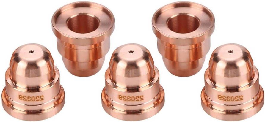 Allecto Plus Accessoires snijmachine 5 stuks nozzles voor plasmasnijder Tellurium koper snijden Nozzle tool accessoires
