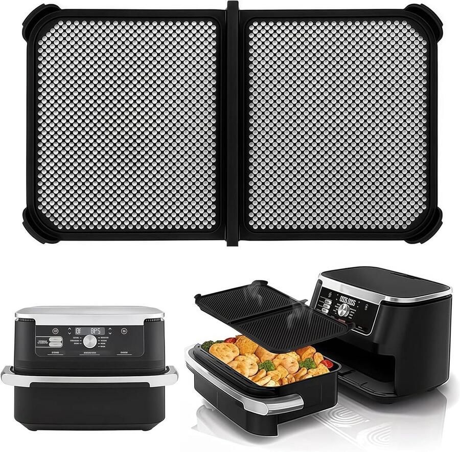 Allecto Plus Accessoireset voor heteluchtfriteuse 104L BPA-vrij inclusief grillrek spiezen handschoenen en tang